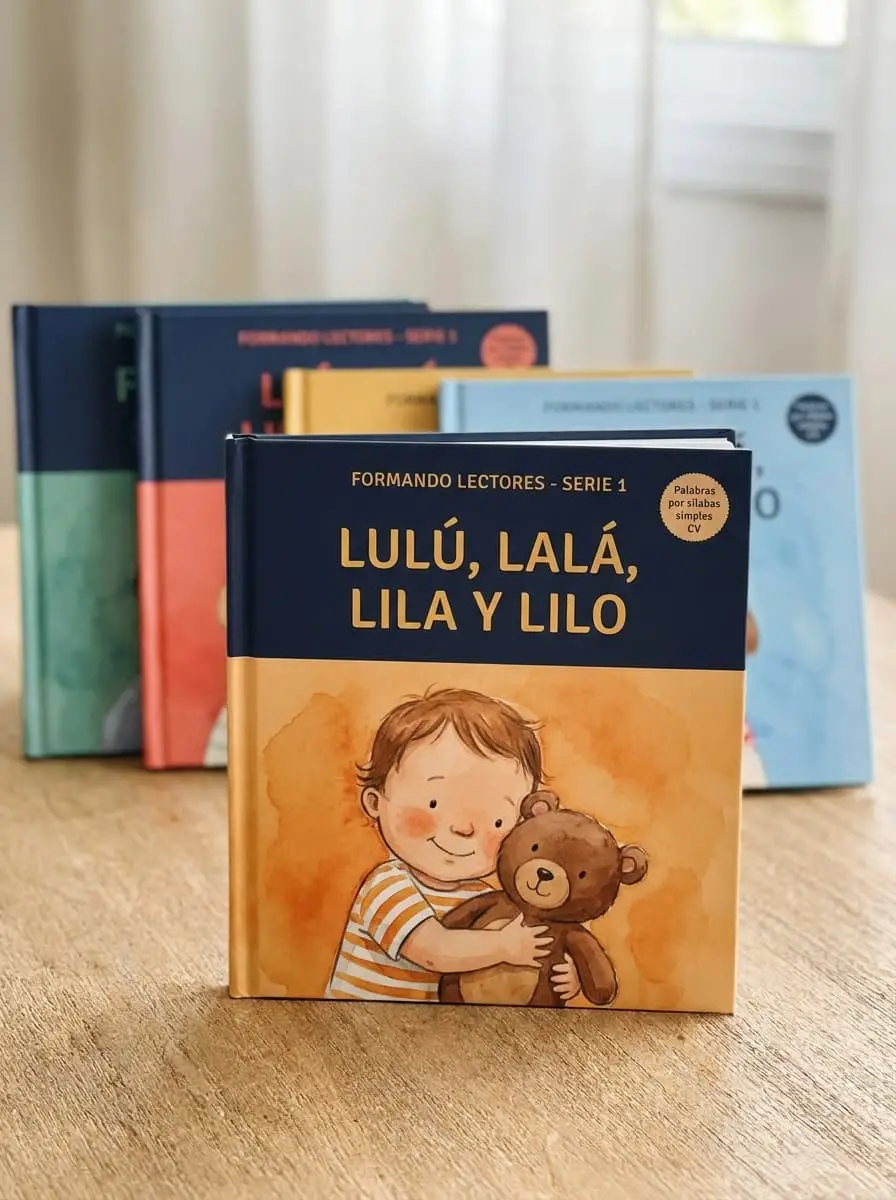 Niño leyendo de corrido y feliz